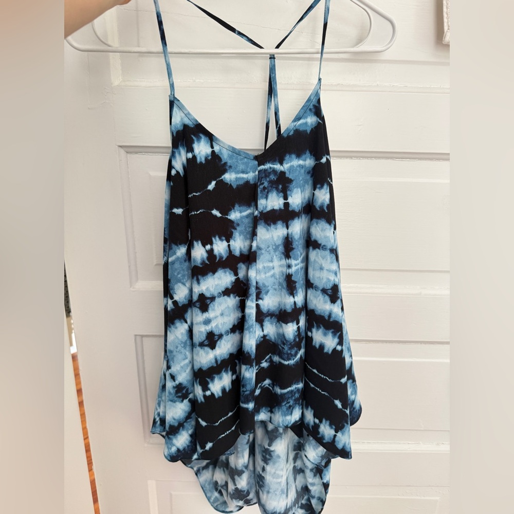 ASOS Petite Blue and Black Strappy Top